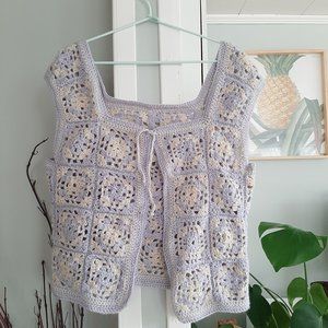 Hand Crocheted Sleeveless Vest